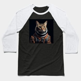 Astronaut Cat in Space - Ocicat Baseball T-Shirt